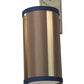 Meyda Lighting Cilindro 8" Nickel Cog Wall Sconce With Brown Fabric Shade