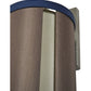 Meyda Lighting Cilindro 8" Nickel Cog Wall Sconce With Brown Fabric Shade