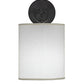 Meyda Lighting Cilindro 8" Oil Rubbed Bronze Campbell Wall Sconce With White Eggshell Textrene Shade