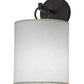 Meyda Lighting Cilindro 8" Oil Rubbed Bronze Campbell Wall Sconce With White Eggshell Textrene Shade