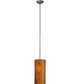 Meyda Lighting Cilindro 8" Timeless Bronze Pendant Light With Amber Swirl Siena Idalight Shade