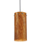 Meyda Lighting Cilindro 8" Timeless Bronze Pendant Light With Amber Swirl Siena Idalight Shade