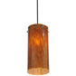 Meyda Lighting Cilindro 8" Timeless Bronze Pendant Light With Amber Swirl Siena Idalight Shade