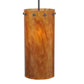 Meyda Lighting Cilindro 8" Timeless Bronze Pendant Light With Amber Swirl Siena Idalight Shade