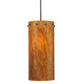 Meyda Lighting Cilindro 8" Timeless Bronze Pendant Light With Amber Swirl Siena Idalight Shade