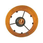 Meyda Lighting Cilindro 8" Timeless Bronze Pendant Light With Amber Swirl Siena Idalight Shade
