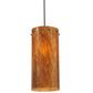 Meyda Lighting Cilindro 8" Timeless Bronze Pendant Light With Amber Swirl Siena Idalight Shade