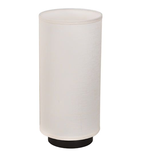 Meyda Lighting Cilindro 8" Timeless Bronze Table Lamp With Cream Textrene Shade