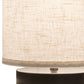 Meyda Lighting Cilindro 8" Timeless Bronze Table Lamp With Cream Textrene Shade