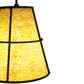 Meyda Lighting Cilindro 8" Weathered Brass Palomino Mini Pendant Light With Beige Handpainted Parchment Shade