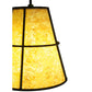 Meyda Lighting Cilindro 8" Weathered Brass Palomino Mini Pendant Light With Beige Parchment Shade