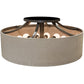 Meyda Lighting Cilindro 84" 13-Light Nortec Bronze San Luis Pendant Light With Sunbrella Dune Textrene Shade
