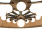 Meyda Lighting Cilindro 84" 13-Light Nortec Bronze San Luis Pendant Light With Sunbrella Dune Textrene Shade