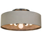 Meyda Lighting Cilindro 84" 13-Light Nortec Bronze San Luis Pendant Light With Sunbrella Dune Textrene Shade
