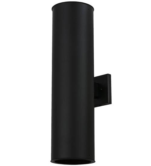 Meyda Lighting Cilindro 9" 2-Light Anodized Effect Black All Aperto Wall Sconce