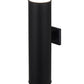 Meyda Lighting Cilindro 9" 2-Light Anodized Effect Black All Aperto Wall Sconce