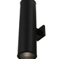 Meyda Lighting Cilindro 9" 2-Light Anodized Effect Black All Aperto Wall Sconce