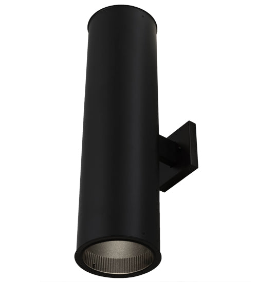 Meyda Lighting Cilindro 9" 2-Light Anodized Effect Black All Aperto Wall Sconce