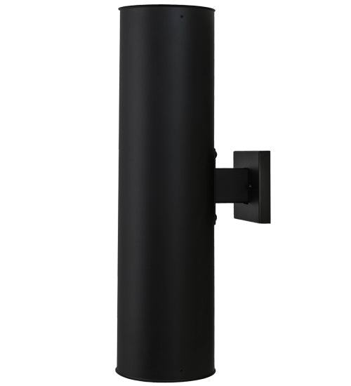 Meyda Lighting Cilindro 9" 2-Light Anodized Effect Black All Aperto Wall Sconce