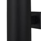 Meyda Lighting Cilindro 9" 2-Light Anodized Effect Black All Aperto Wall Sconce