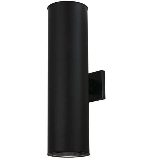 Meyda Lighting Cilindro 9" 2-Light Anodized Effect Black All Aperto Wall Sconce