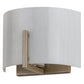 Meyda Lighting Cilindro 9" Champagne Metallic Burbank Wall Sconce With White Art Shade Glass