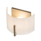 Meyda Lighting Cilindro 9" Champagne Metallic Burbank Wall Sconce With White Art Shade Glass