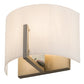 Meyda Lighting Cilindro 9" Champagne Metallic Burbank Wall Sconce With White Art Shade Glass