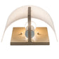 Meyda Lighting Cilindro 9" Champagne Metallic Burbank Wall Sconce With White Art Shade Glass