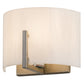 Meyda Lighting Cilindro 9" Champagne Metallic Burbank Wall Sconce With White Art Shade Glass