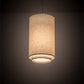 Meyda Lighting Cilindro 9" Nickel Pendant Light With Off White Textrene Shade