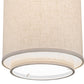 Meyda Lighting Cilindro 9" Nickel Pendant Light With Off White Textrene Shade