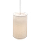 Meyda Lighting Cilindro 9" Nickel Pendant Light With Off White Textrene Shade