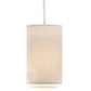Meyda Lighting Cilindro 9" Nickel Pendant Light With Off White Textrene Shade