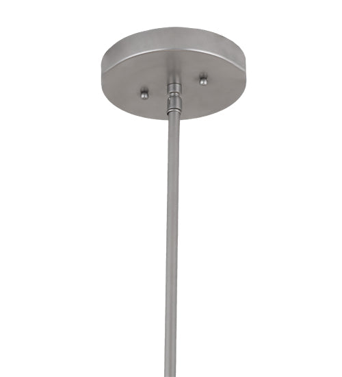 Meyda Lighting Cilindro 9" Nickel Pendant Light With Off White Textrene Shade