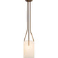 Meyda Lighting Cilindro 9"W x 60"H Vintage Brass Triad Pendant Light With Beige Shade