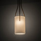 Meyda Lighting Cilindro 9"W x 70"H Vintage Brass Triad Pendant Light With Beige Shade
