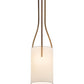 Meyda Lighting Cilindro 9"W x 81"H Vintage Brass Triad Pendant Light With Beige Shade