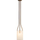 Meyda Lighting Cilindro 9"W x 91"H Vintage Brass Triad Pendant Light With Beige Eggshell Textrene Shade