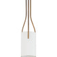 Meyda Lighting Cilindro 9"W x 91"H Vintage Brass Triad Pendant Light With Beige Eggshell Textrene Shade
