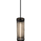 Meyda Lighting Cilindro Cage 5" 9-Light Old Wrought Iron & Charcoal Gray Mini Pendant Light