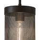 Meyda Lighting Cilindro Cage 5" 9-Light Old Wrought Iron & Charcoal Gray Mini Pendant Light