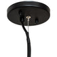Meyda Lighting Cilindro Jared 33" 4-Light Textured Black & Solar Black Pendant Light With Black & White Shade