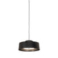Meyda Lighting Cilindro Jared 33" 4-Light Textured Black & Solar Black Pendant Light With Black & White Shade