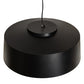 Meyda Lighting Cilindro Jared 33" 4-Light Textured Black & Solar Black Pendant Light With Black & White Shade