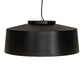 Meyda Lighting Cilindro Jared 33" 4-Light Textured Black & Solar Black Pendant Light With Black & White Shade