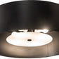 Meyda Lighting Cilindro Jared 33" 4-Light Textured Black & Solar Black Pendant Light With Black & White Shade