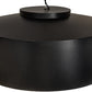 Meyda Lighting Cilindro Jared 33" 4-Light Textured Black & Solar Black Pendant Light With Black & White Shade