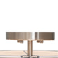 Meyda Lighting Cilindro Southland 24" 2-Light Brushed Nickel Flush Mount Light With Beige & White Linen Shade