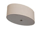 Meyda Lighting Cilindro Southland 24" 2-Light Brushed Nickel Flush Mount Light With Beige & White Linen Shade